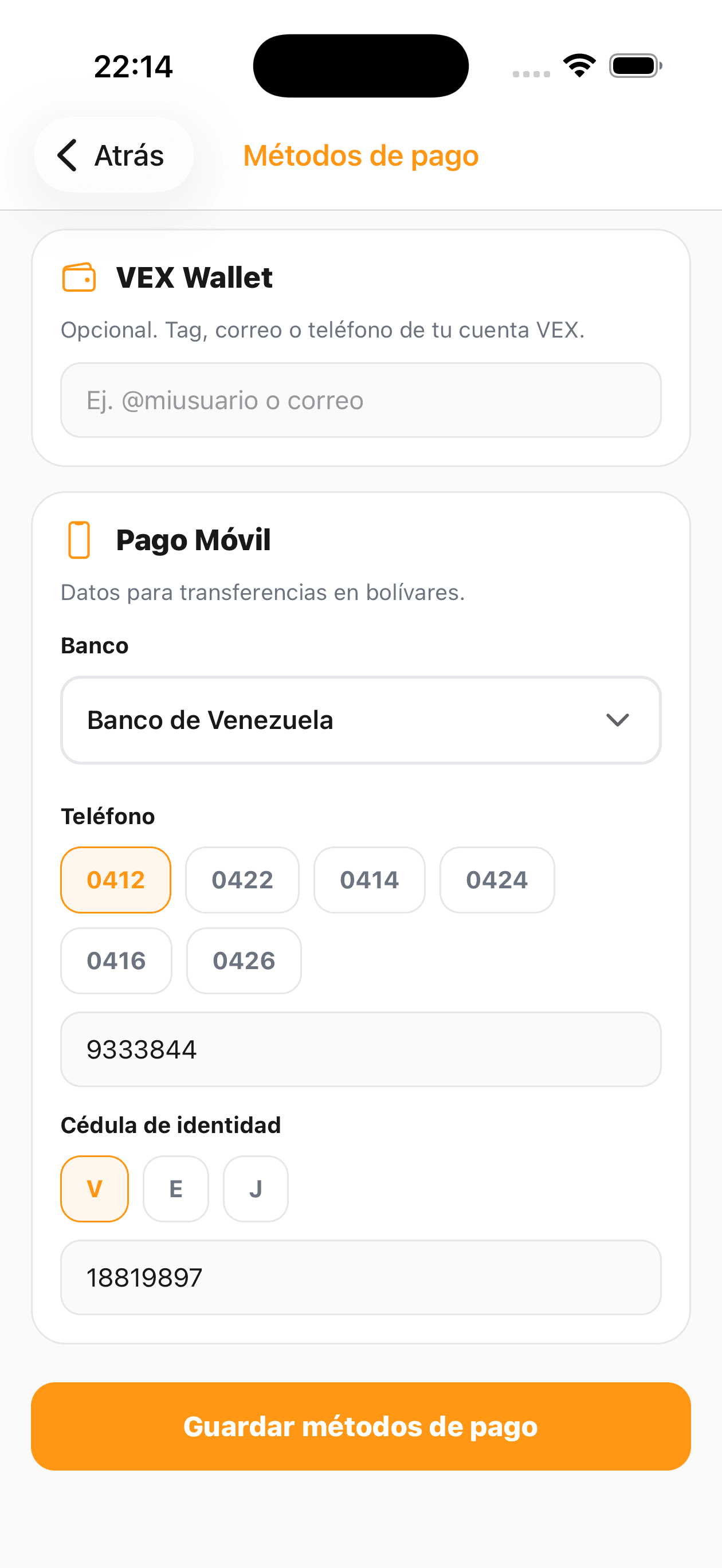 Confirmación de pago seguro dentro de la app